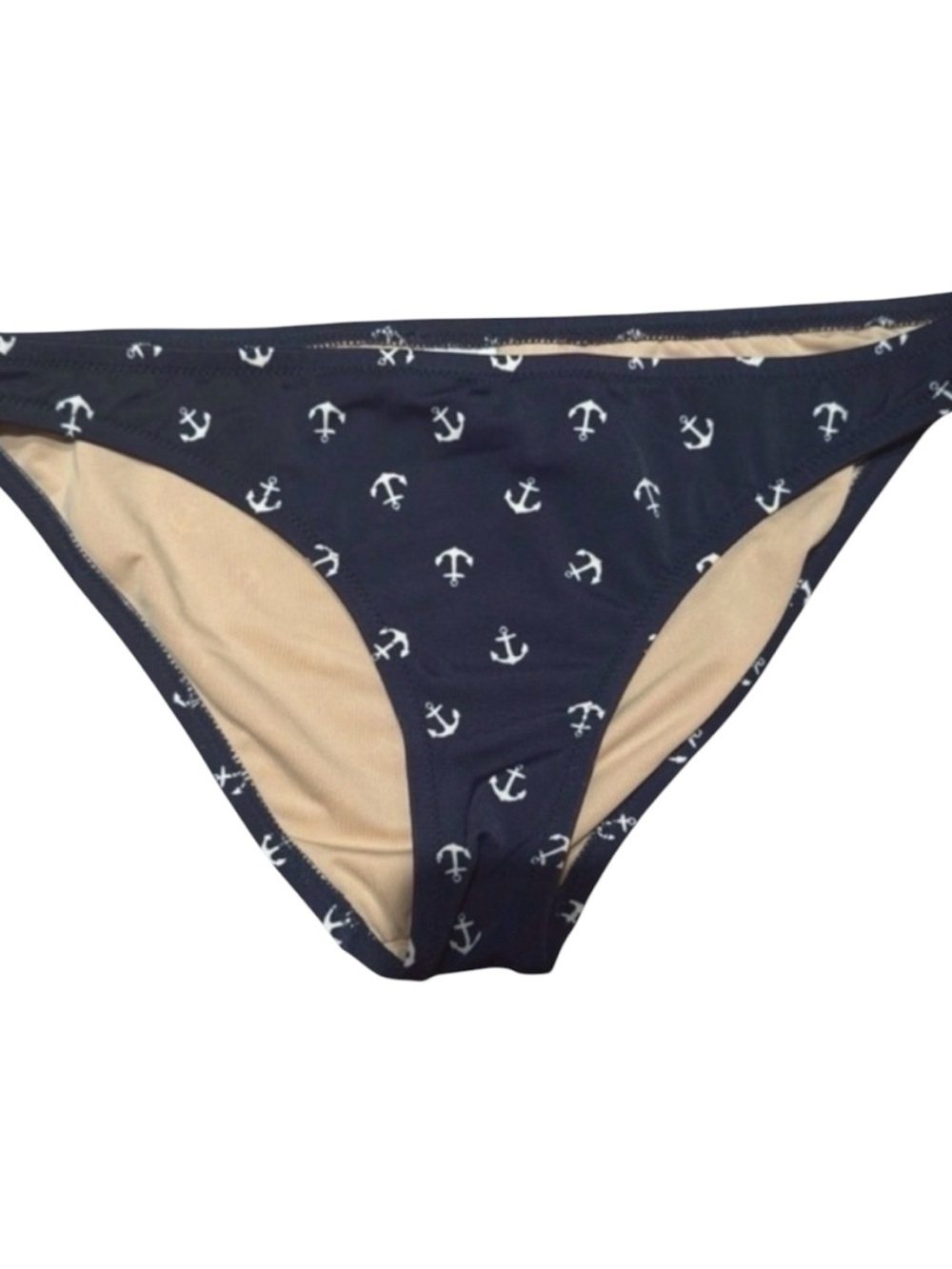 J.Crew Women’s Navy Anchor Print Swim Bottoms Size Small